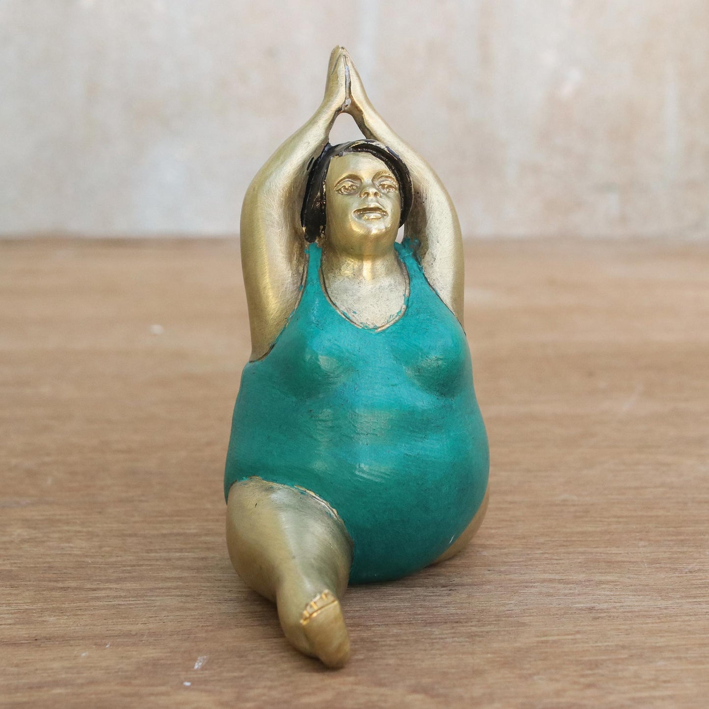 Monkey Pose Brass Monkey Pose Yoga Figurine from Thailand