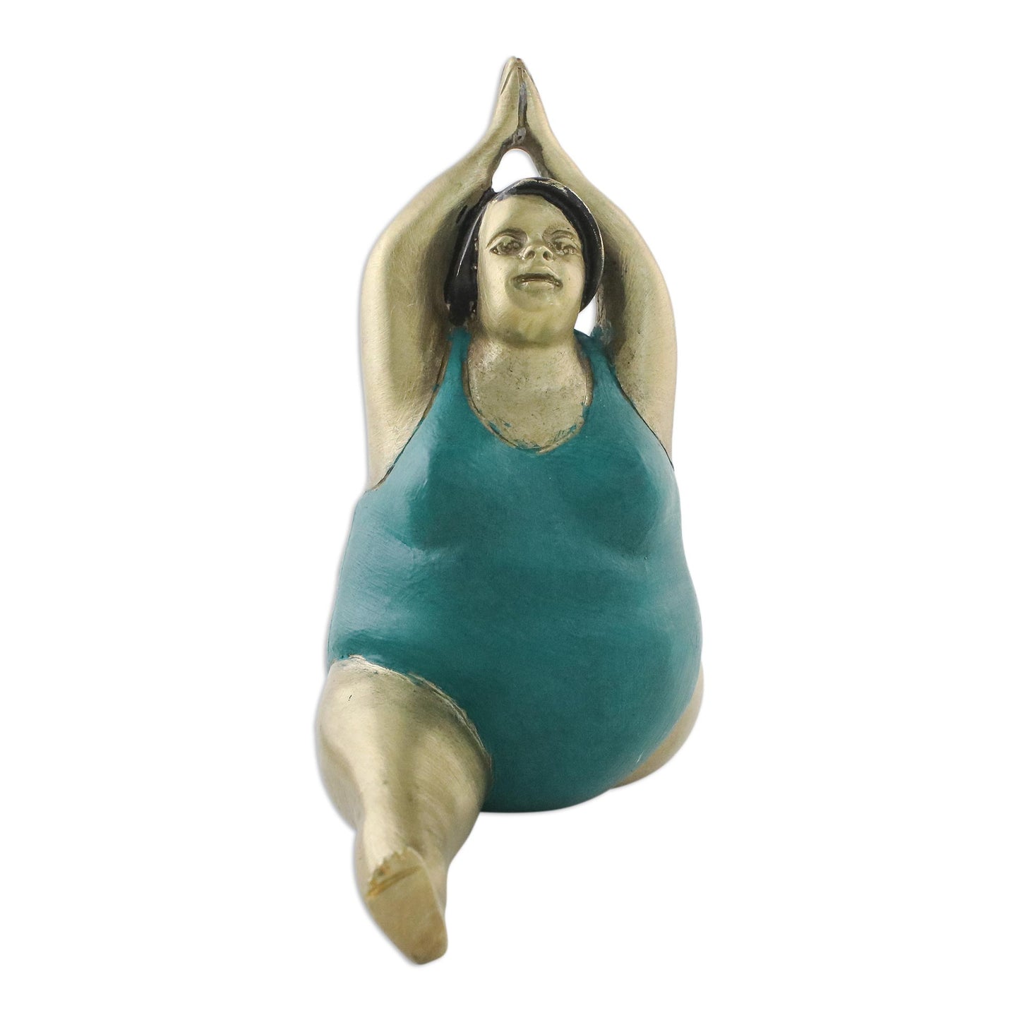 Monkey Pose Brass Monkey Pose Yoga Figurine from Thailand