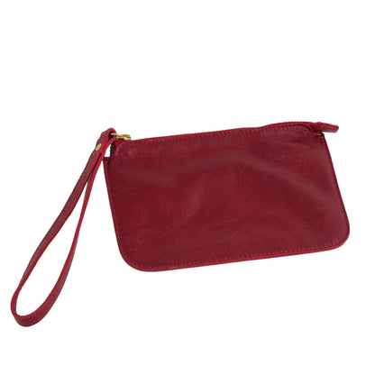 Trendy Fashion in Cherry Handmade Cherry Leather Wristlet from Brazil