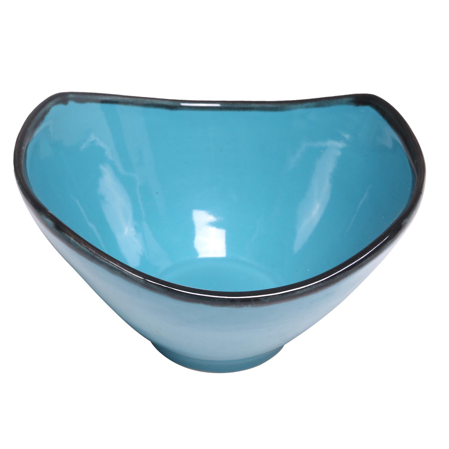 Blue Wave Handcrafted Blue Ceramic Bowl from Indonesia