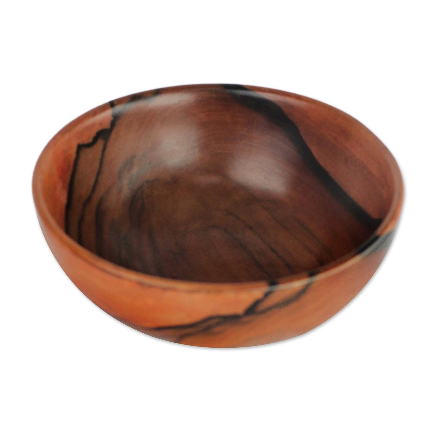 Nature's Richness Hand-Carved Polished Ebony Wood Decorative Bowl