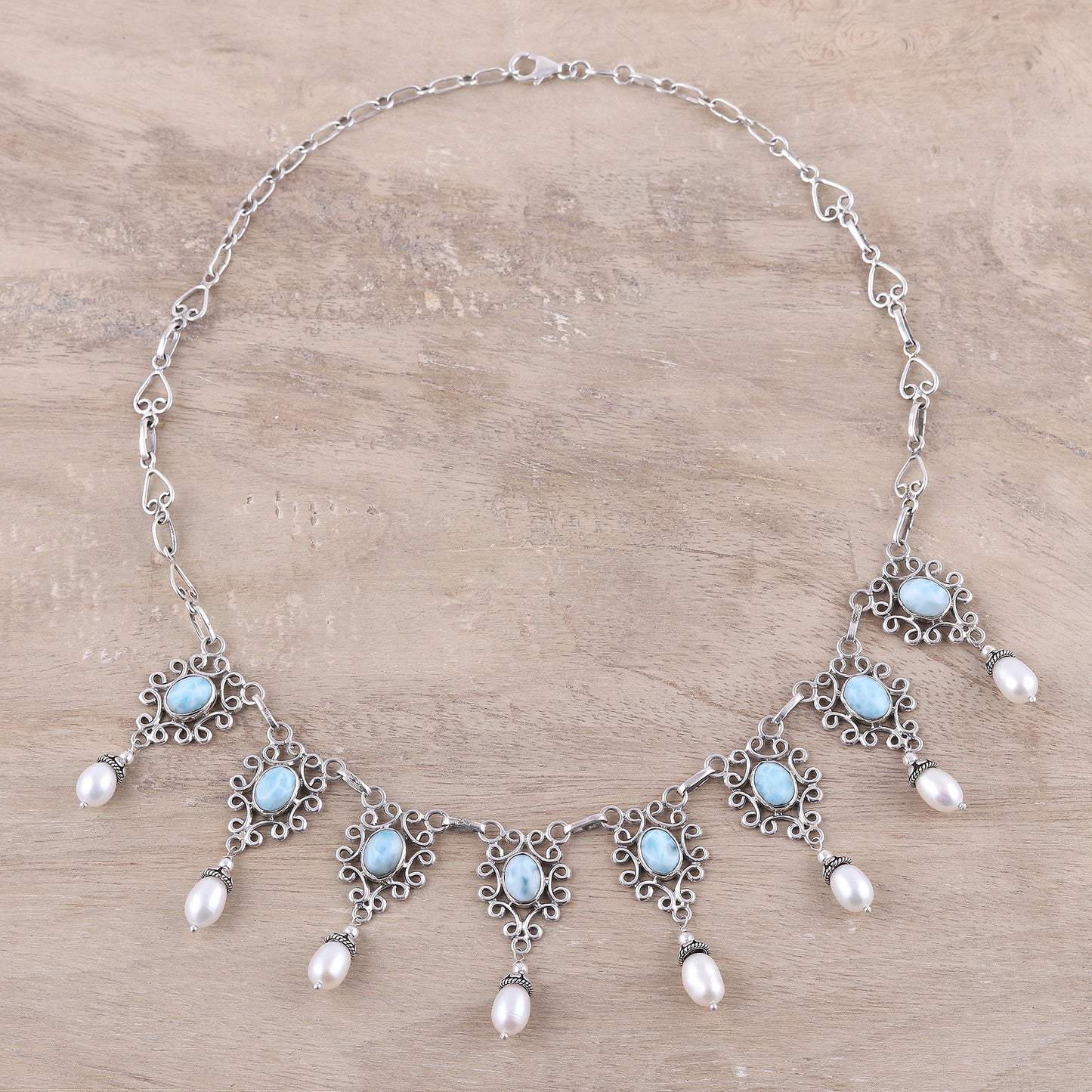 Ocean Halo Freshwater Pearl Necklace