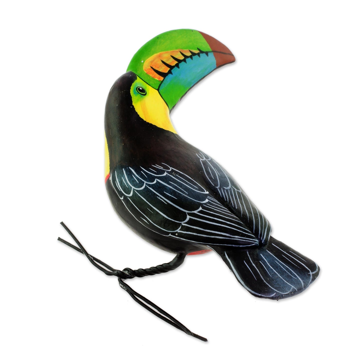 Keel-Billed Toucan Ceramic Figurine of a Keel-Billed Toucan from Guatemala