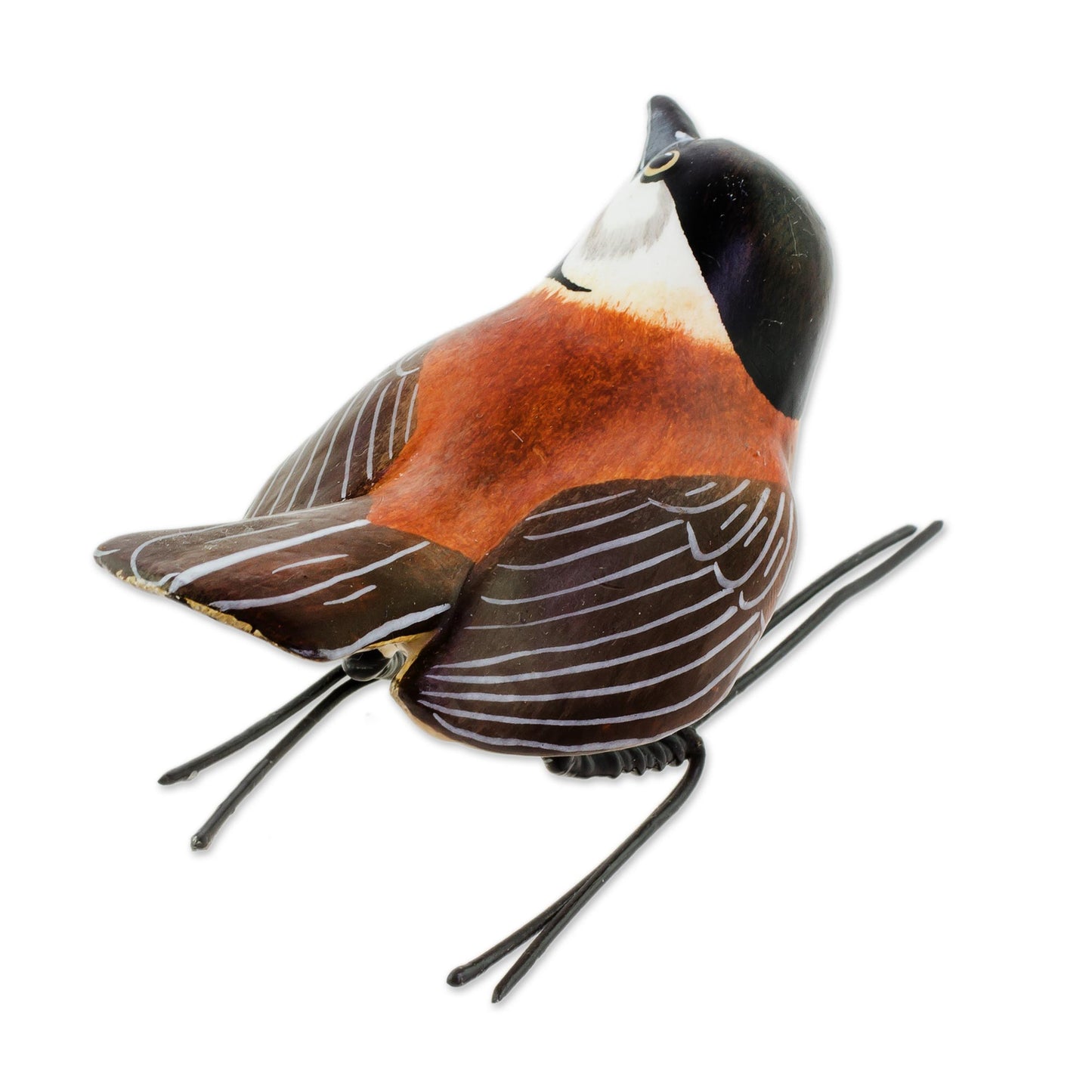 Chestnut-Backed Chickadee Ceramic Figurine of a Chestnut-Backed Chickadee Bird