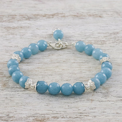 Gentle Sky Light Blue Chalcedony Sterling Silver Gentle Sky Bracelet