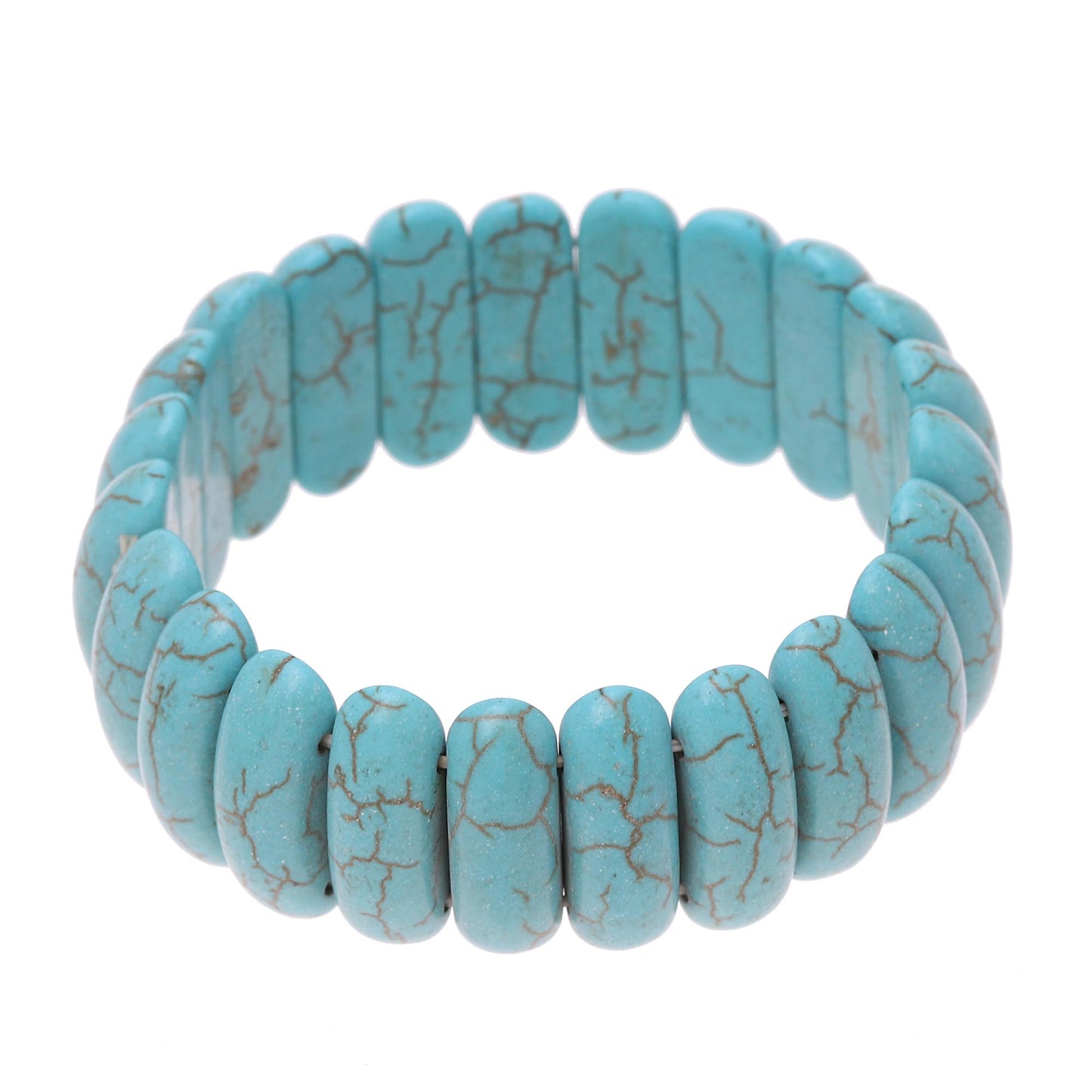 Cool Water Reconstituted Turquoise Cool Water Beaded Stretch Bracelet