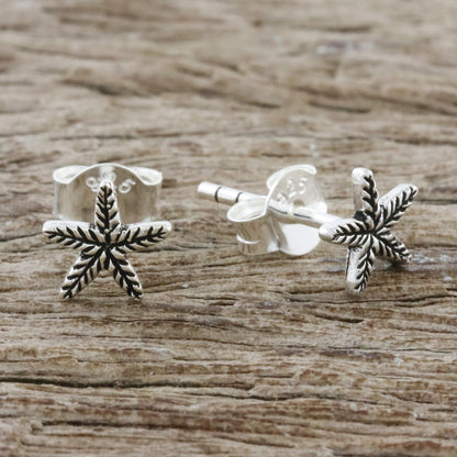 Starfish Charm Sterling Silver Starfish Stud Earrings from Thailand