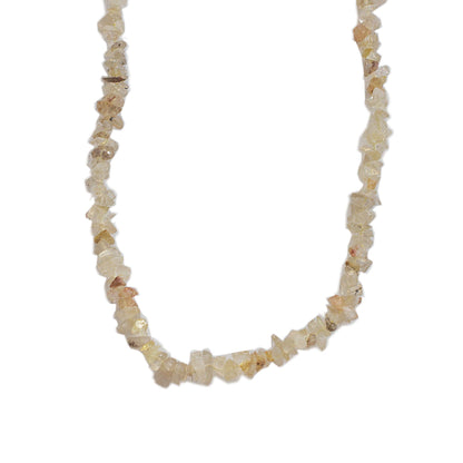 Honey Infatuation Quartz Beaded Necklace with Honey Hues from Brazil