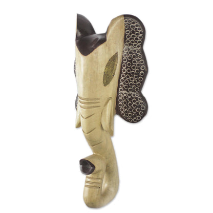 Flaring Elephant African Cedar Wood Elephant Mask from Ghana