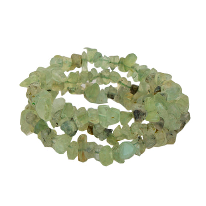 Sage Trio Prehnite Chip Beaded Stretch Bracelets (Set of 3)