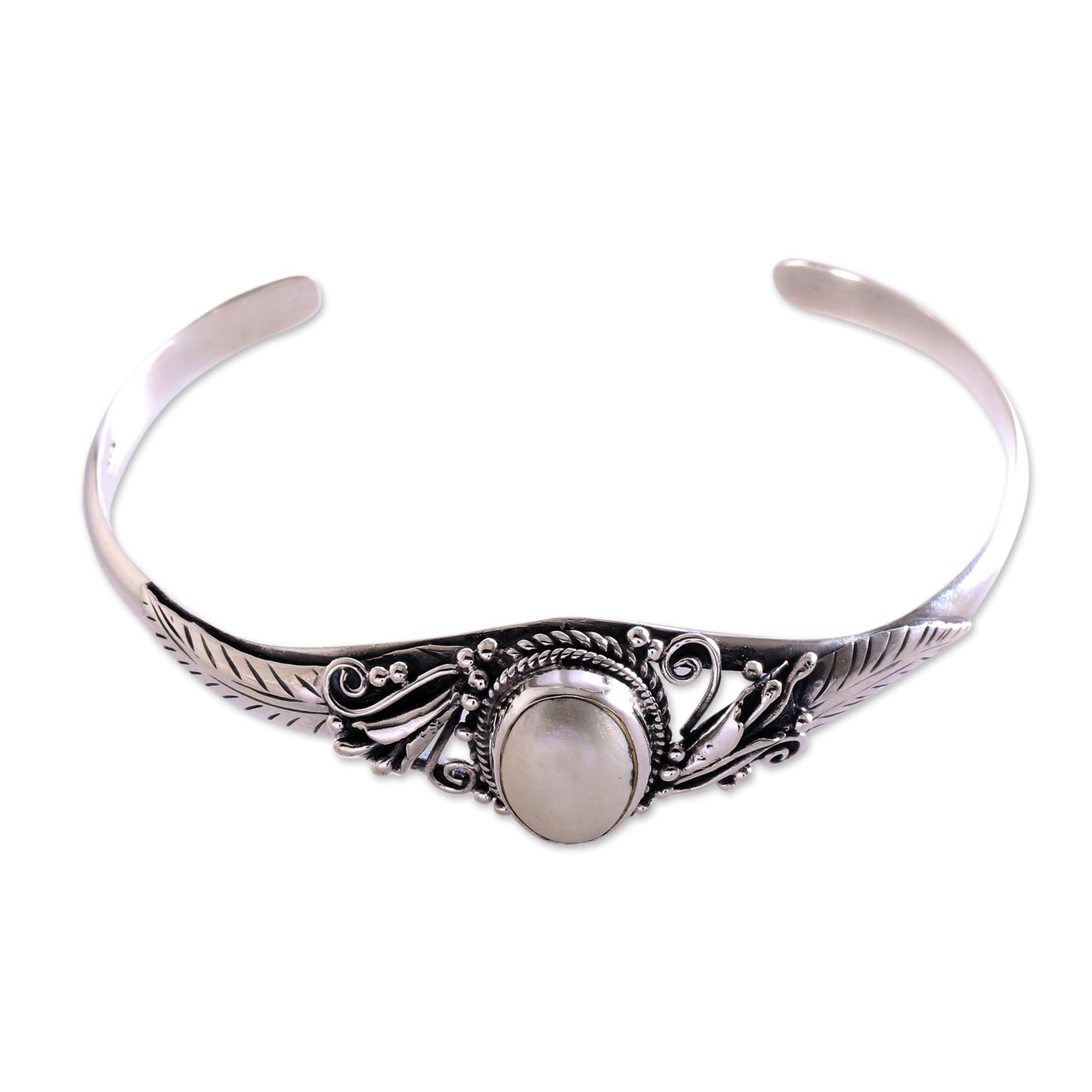 Moonlight Shade Silver Cuff Bracelet