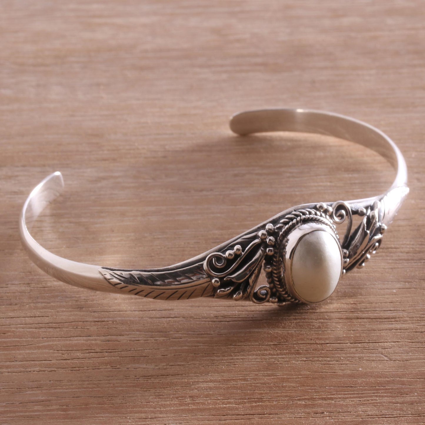 Moonlight Shade Silver Cuff Bracelet