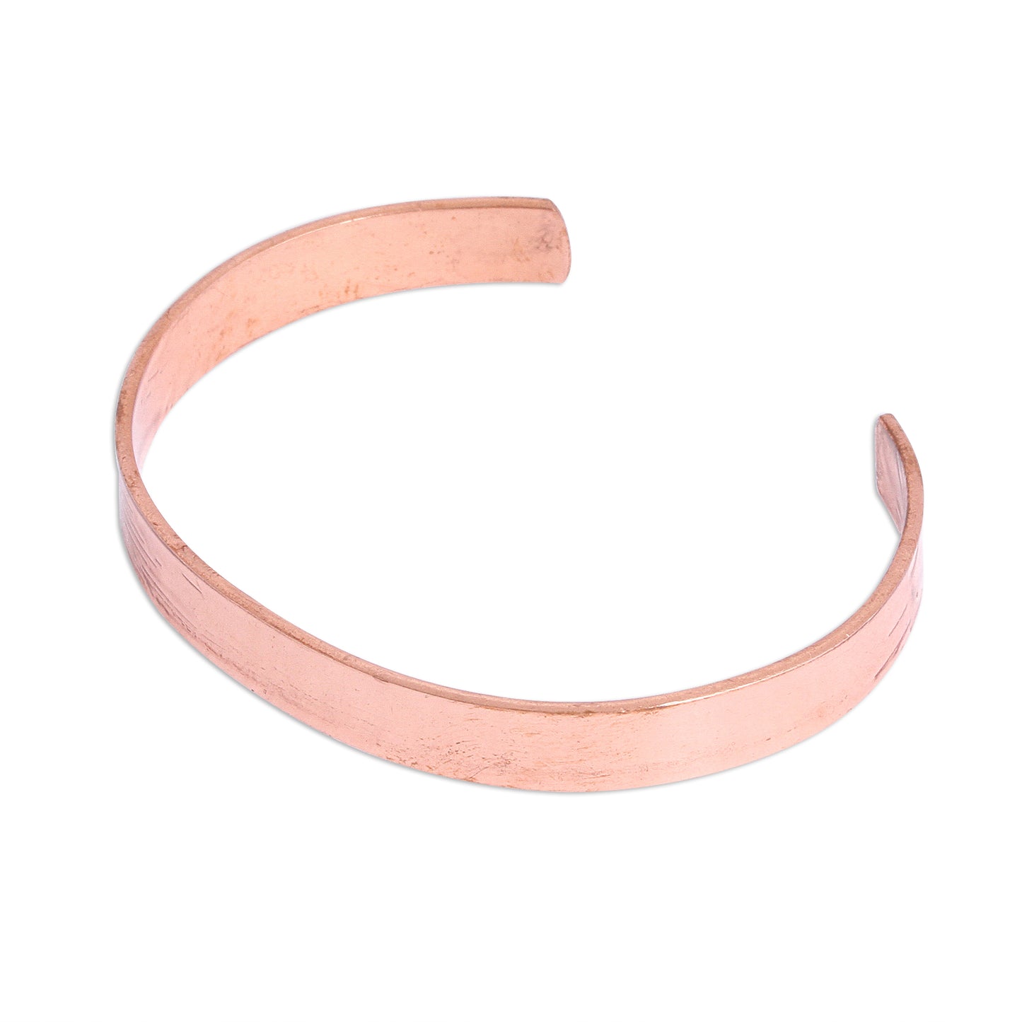 Brilliant Gleam High-Polish Copper Cuff Bracelet from Mexico