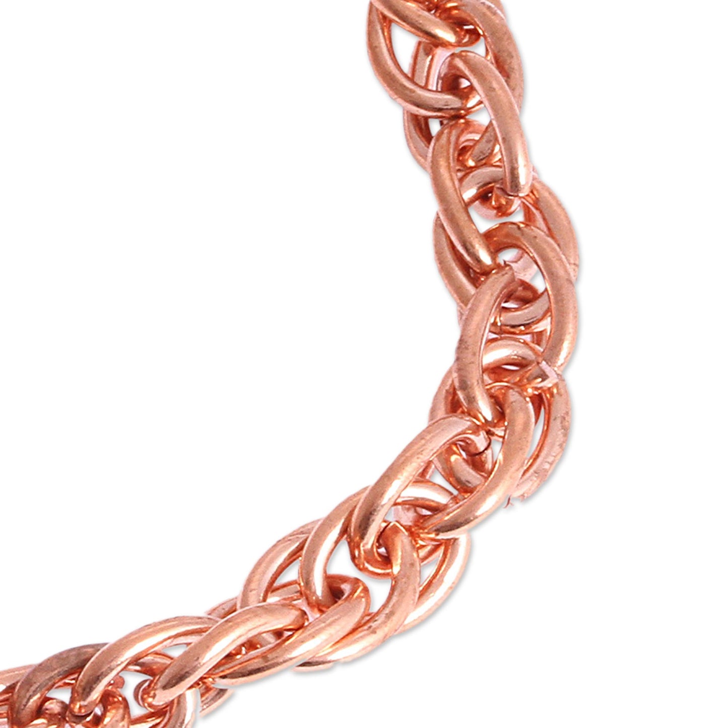 Bright Connection Handcrafted Copper Rope Chain Bracelet from Mexico