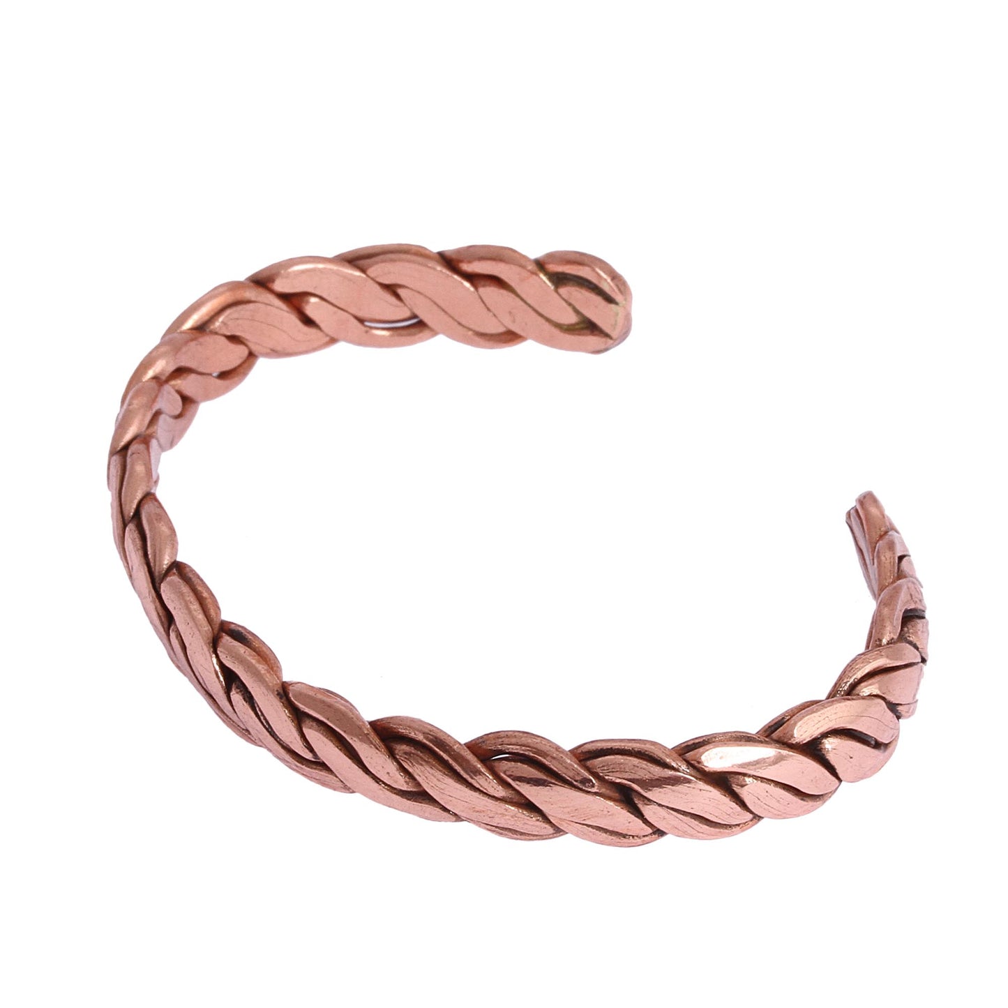 Brilliant Bond Handcrafted Braided Copper Cuff Bracelet from Mexico