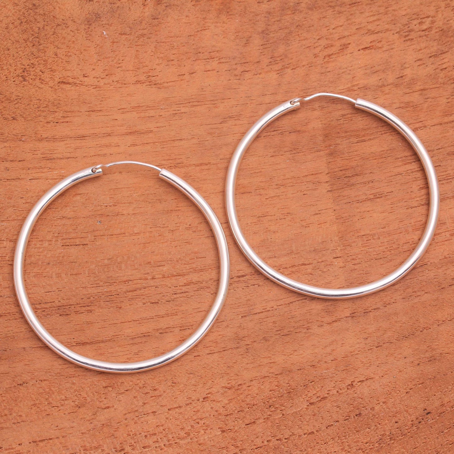 Simple Thoughts Sterling Silver Hoop Earrings