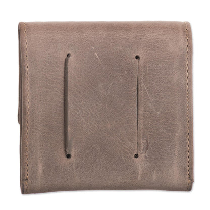 Esquire in Light Brown Men's Two Compartment Light Brown Leather Coin Wallet