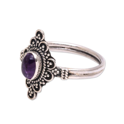 Daydream Temple Handcrafted Amethyst Cocktail Ring from Bali