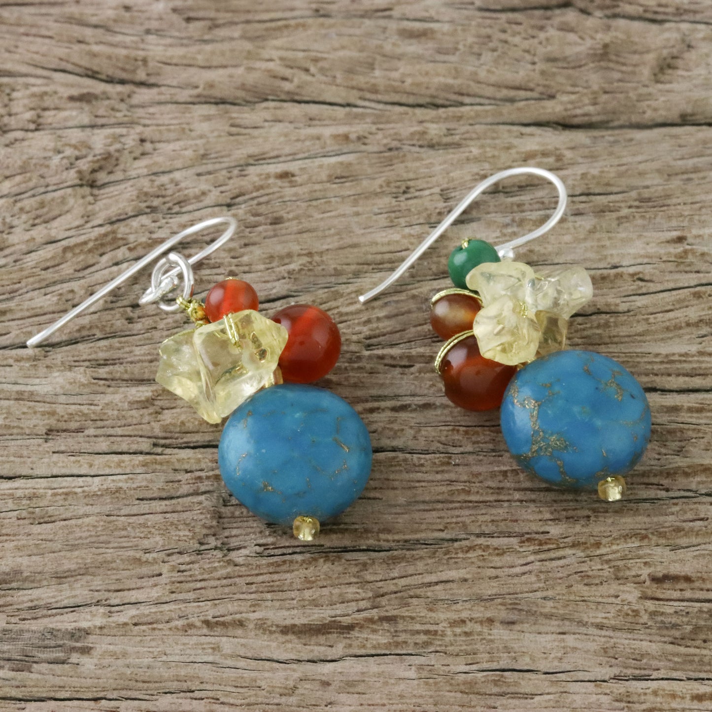 Colorful Wonder Multi-Gemstone & Silver Earrings