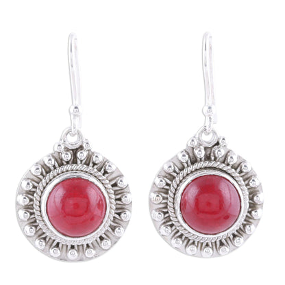 Red Mystique Jasper & Sterling Silver Earrings