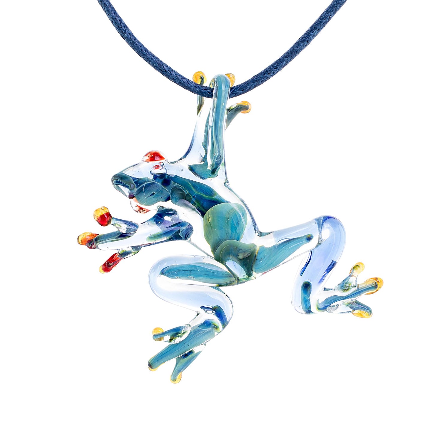 Red-Eyed Frog Glass Pendant Necklace