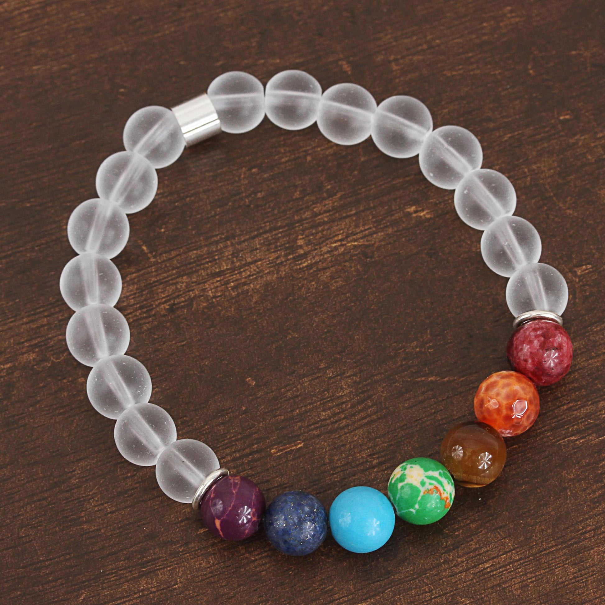 Crystal Creations Bead Institute NOVICA Seven Chakras In White