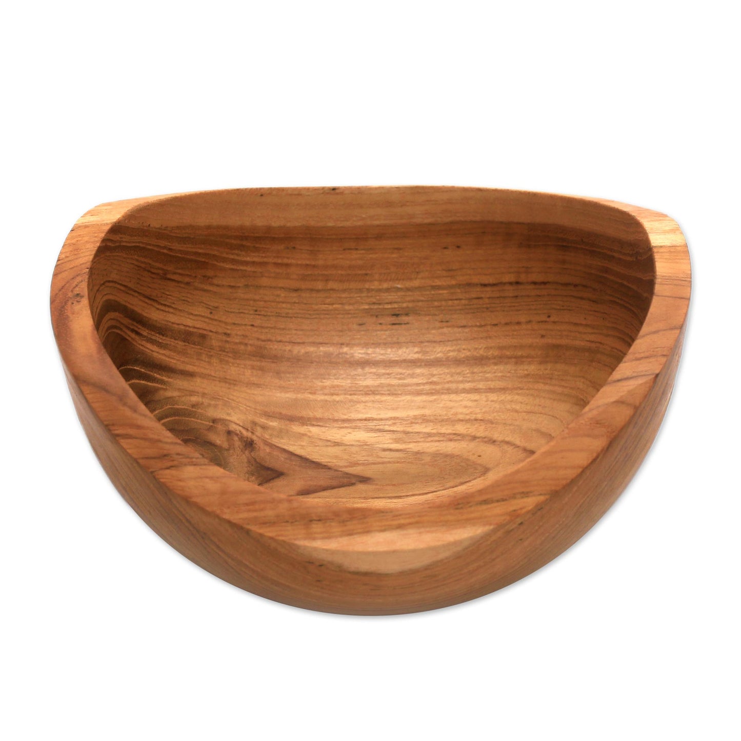 Brown Shell Food Safe Teak Wood Serving Bowl