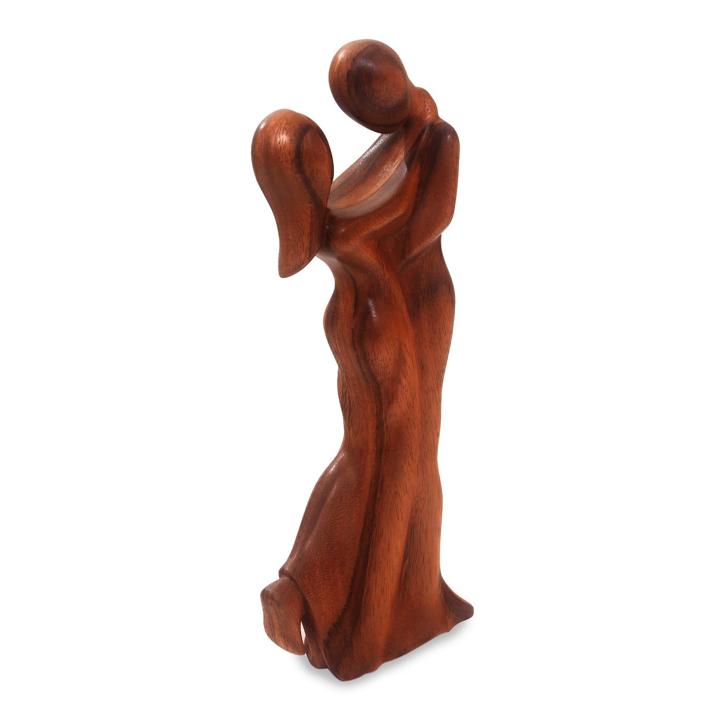 Romantic Embrace Romantic Suar Wood Sculpture from Bali