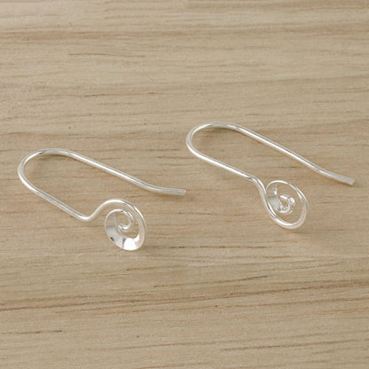 Tiny Spirals Spiraling Sterling Silver Drop Earrings from Thailand