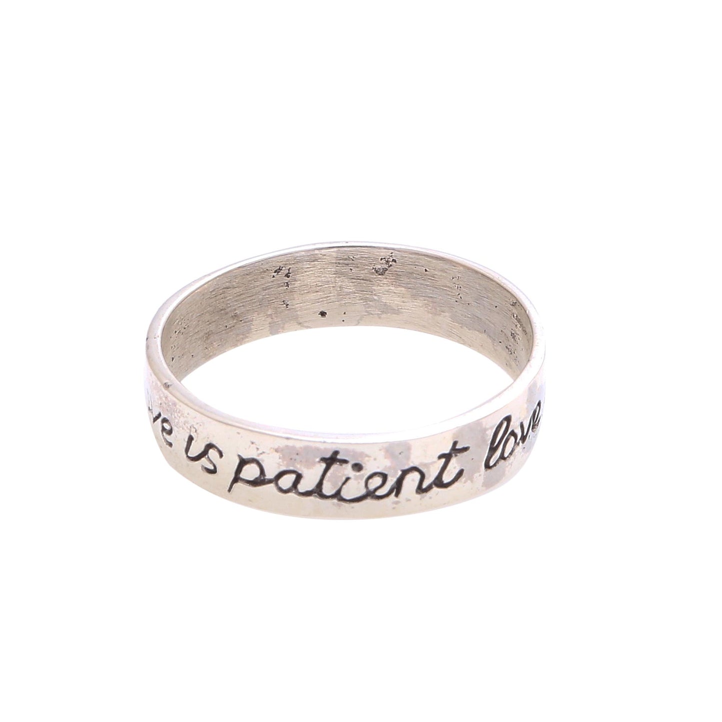 What Love Is Romantic Sterling Silver Band Ring from Bali