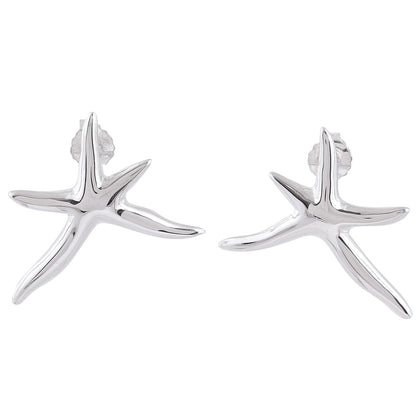 Stars of the Canaries Taxco Sterling Silver Starfish Drop Earrings from Mexico