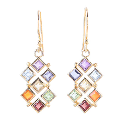 Wellness Multi-Gem Dangle Earrings