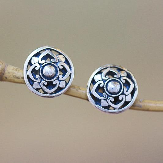 Lotus Kingdom Sterling Silver Earrings