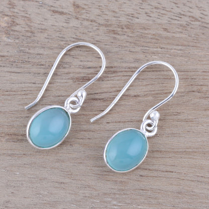 Luminous Sky Blue Sterling Silver Earrings