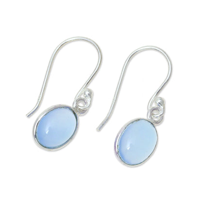 Luminous Sky Blue Sterling Silver Earrings