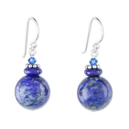 Global Wonder Lapis & Sterling Silver Beaded Earrings