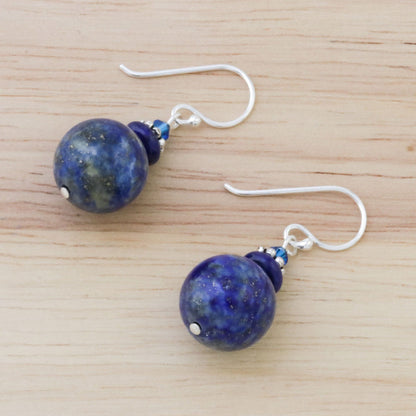 Global Wonder Lapis & Sterling Silver Beaded Earrings