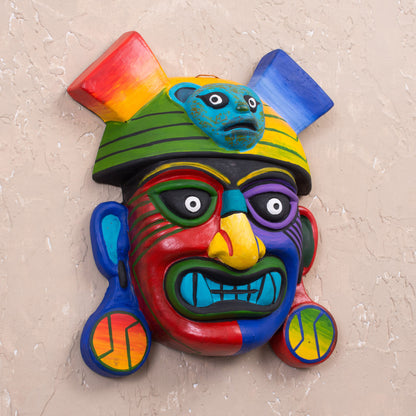 Ai Apaec Handcrafted Ceramic Wall Mask of Ai Apaec from Peru