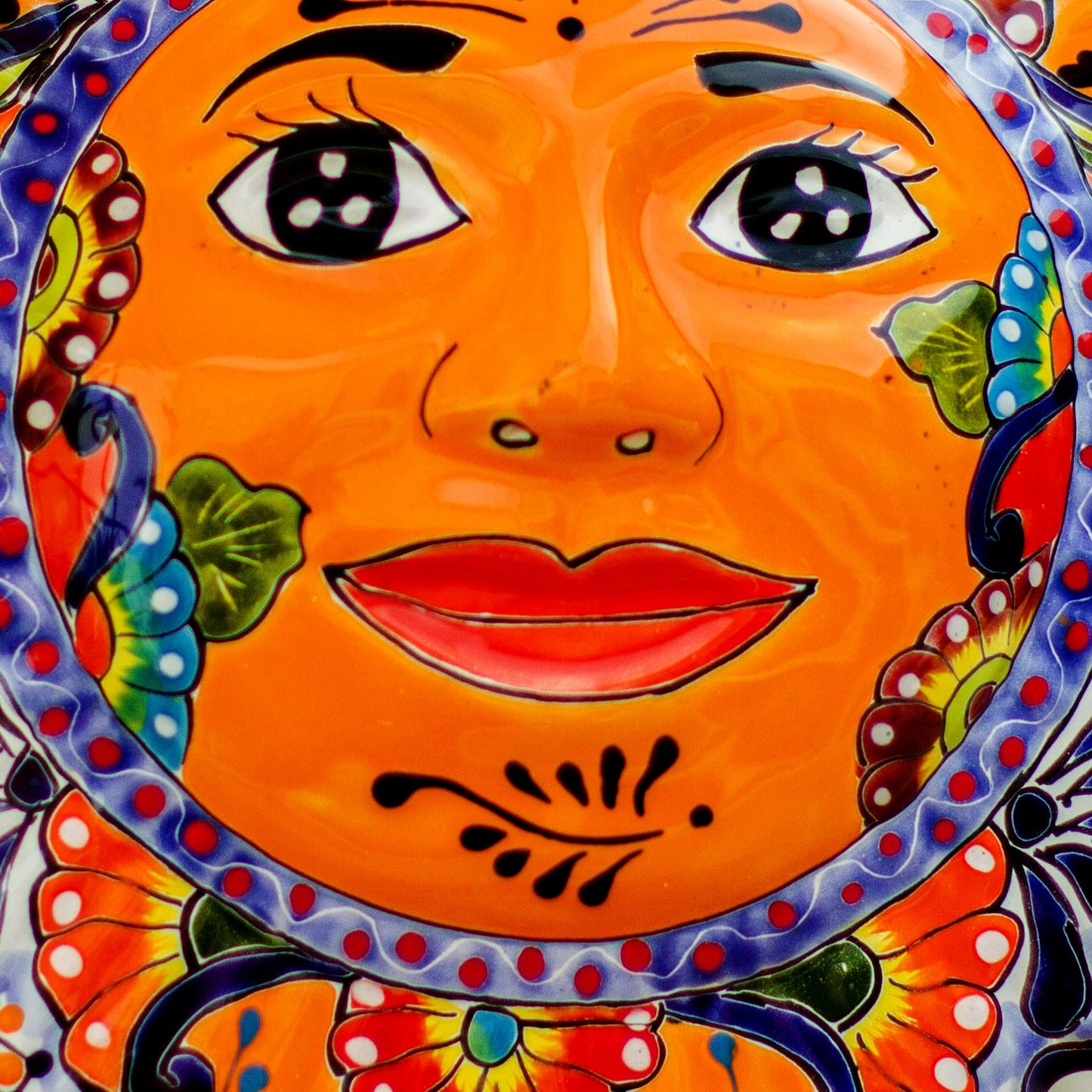 Luz del Sol Hand-Painted Ceramic Sun Wall Sculpture from Mexico