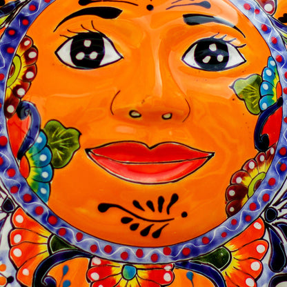 Luz del Sol Hand-Painted Ceramic Sun Wall Sculpture from Mexico