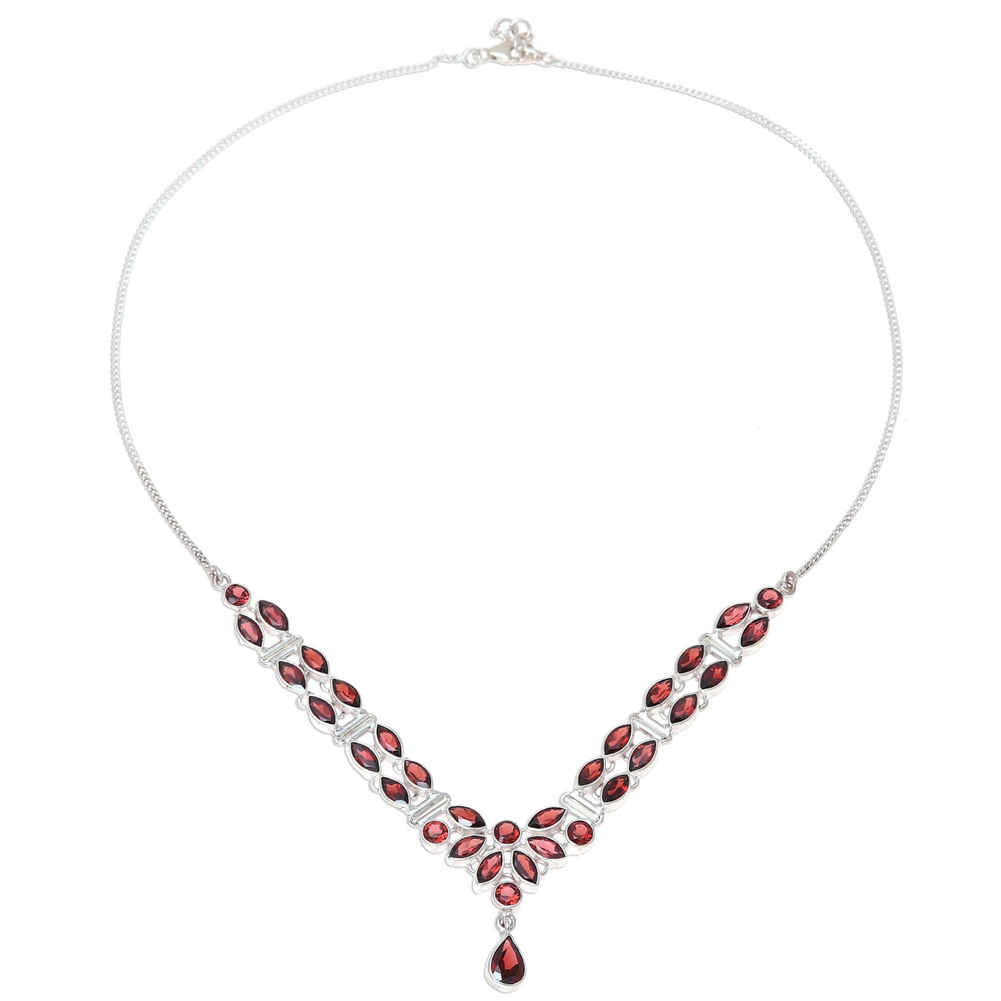 Evening in Delhi 17-Carat Garnet Pendant Necklace from India