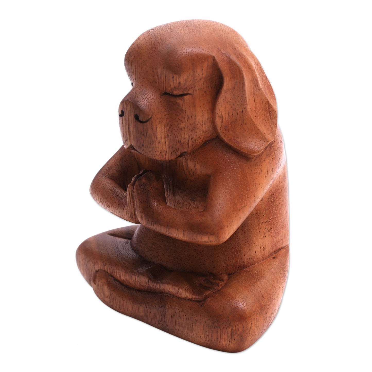 Yoga Beagle Wood Statuette