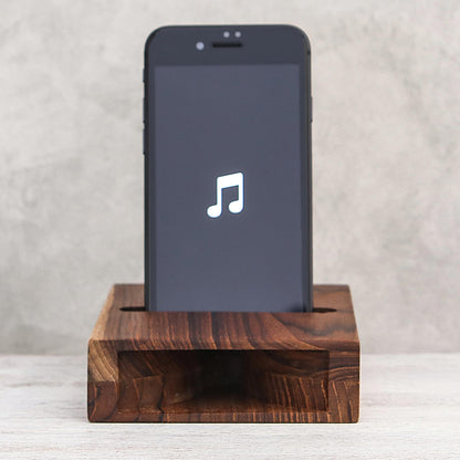 Teak Surround-Sound Double Teak Wood Phone Speaker from Thailand