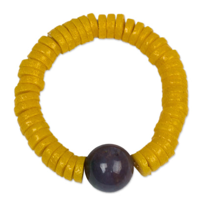 Adepa Orb Agate and Recycled Plastic Beaded Stretch Bracelet