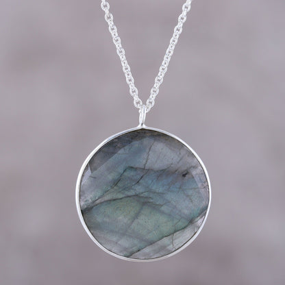 Aurora Moon Labradorite & Sterling Silver Necklace