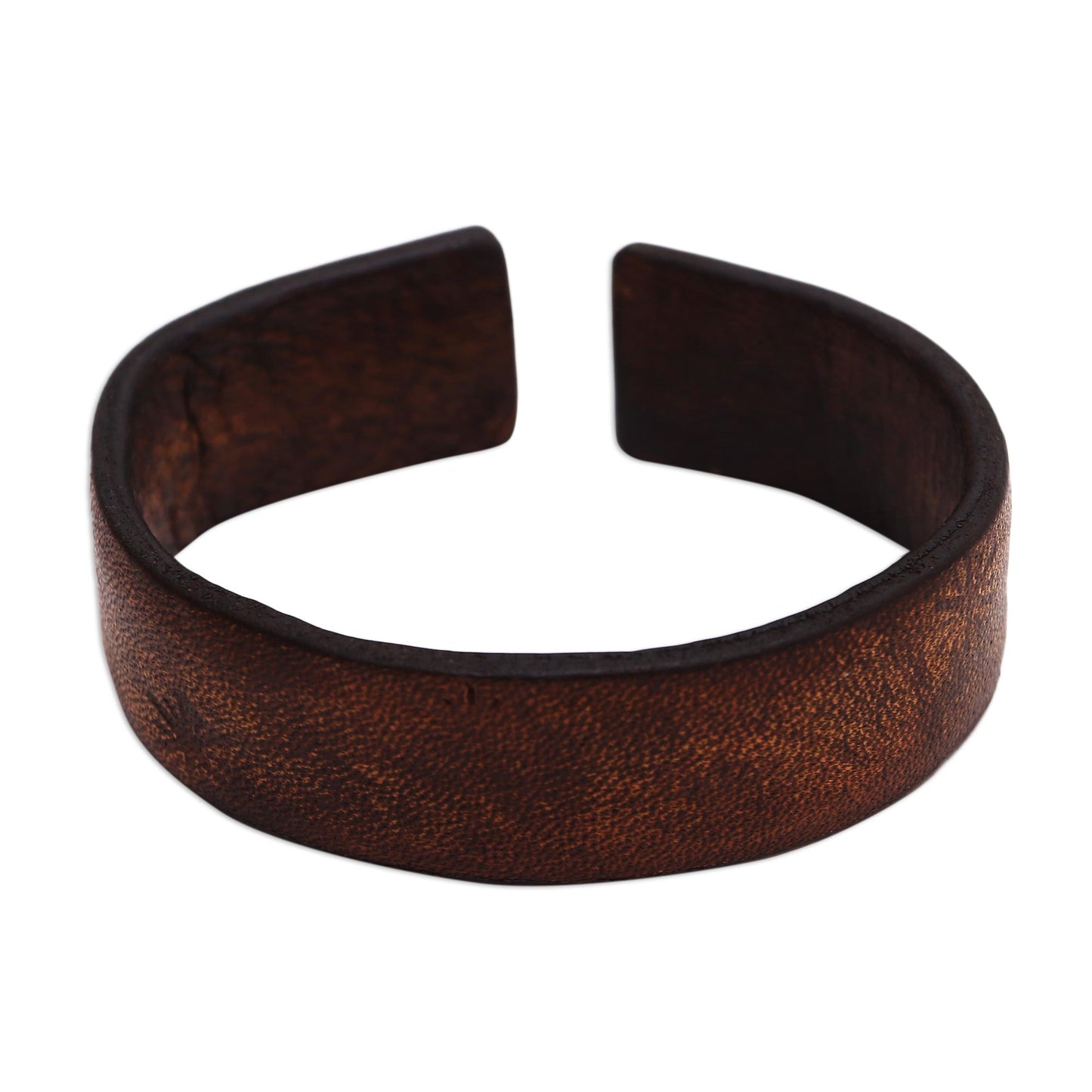 Hidden Stars Handmade Leather Cuff Bracelet with Star Engraving from Bali