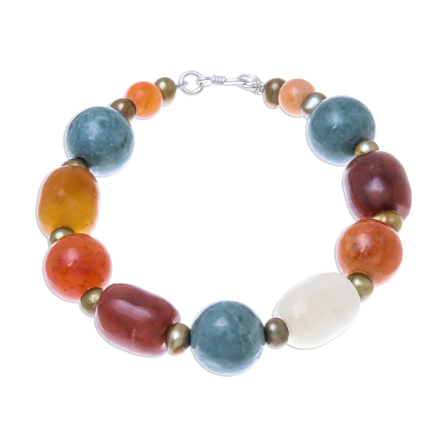 Love and Mercy Multi-Gemstone Beaded Bracelet from Thailand