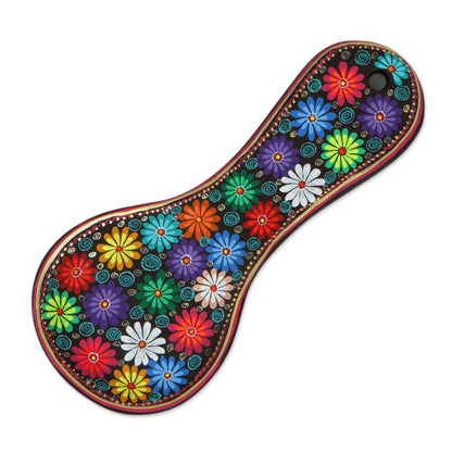 Floral Hacienda Floral Ceramic Decorative Spoon Rest from Mexico