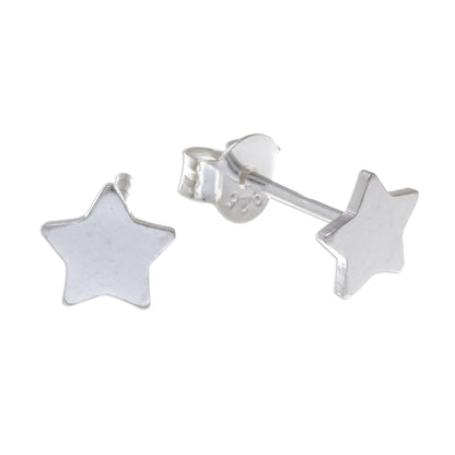 Simple Stars Star-Shaped Sterling Silver Stud Earrings from Thailand