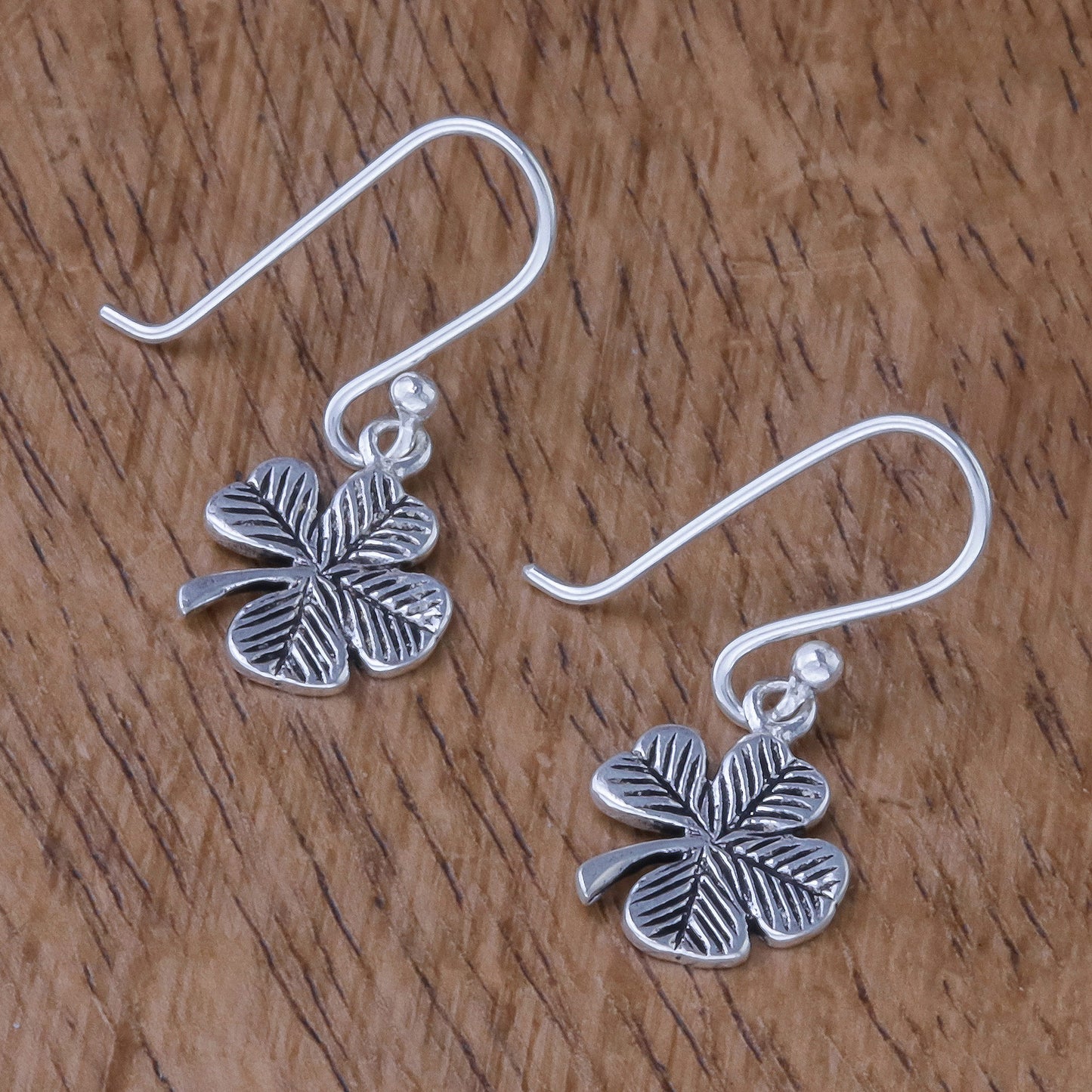 The Clover Sterling Silver Clover Dangle Earrings from Thailand